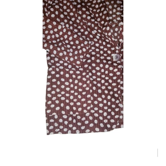 NWT Cristin Stevens Women's Brown Polkadot Blouse and Skirt VTG Set Size Medium - Picture 2 of 13